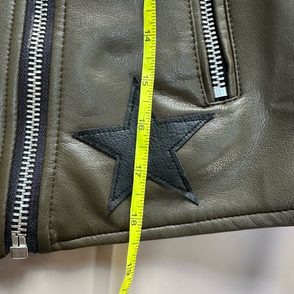 Star-Patterned Faux Leather Jacket - Picture 6 of 8